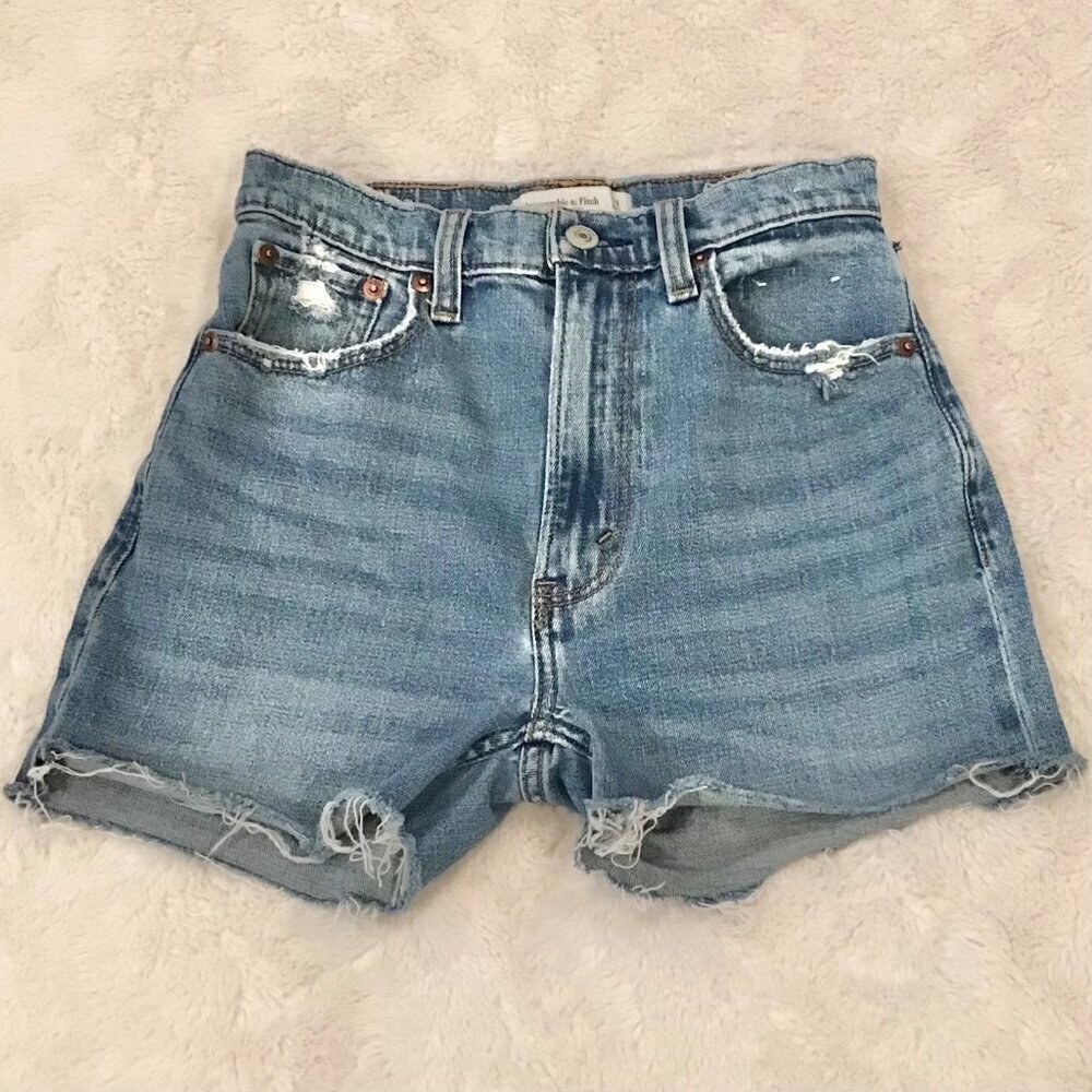 Abercrombie 00 (24) Ultra High Rise Denim Women’s Shorts Homemade Jeans Cutoffs